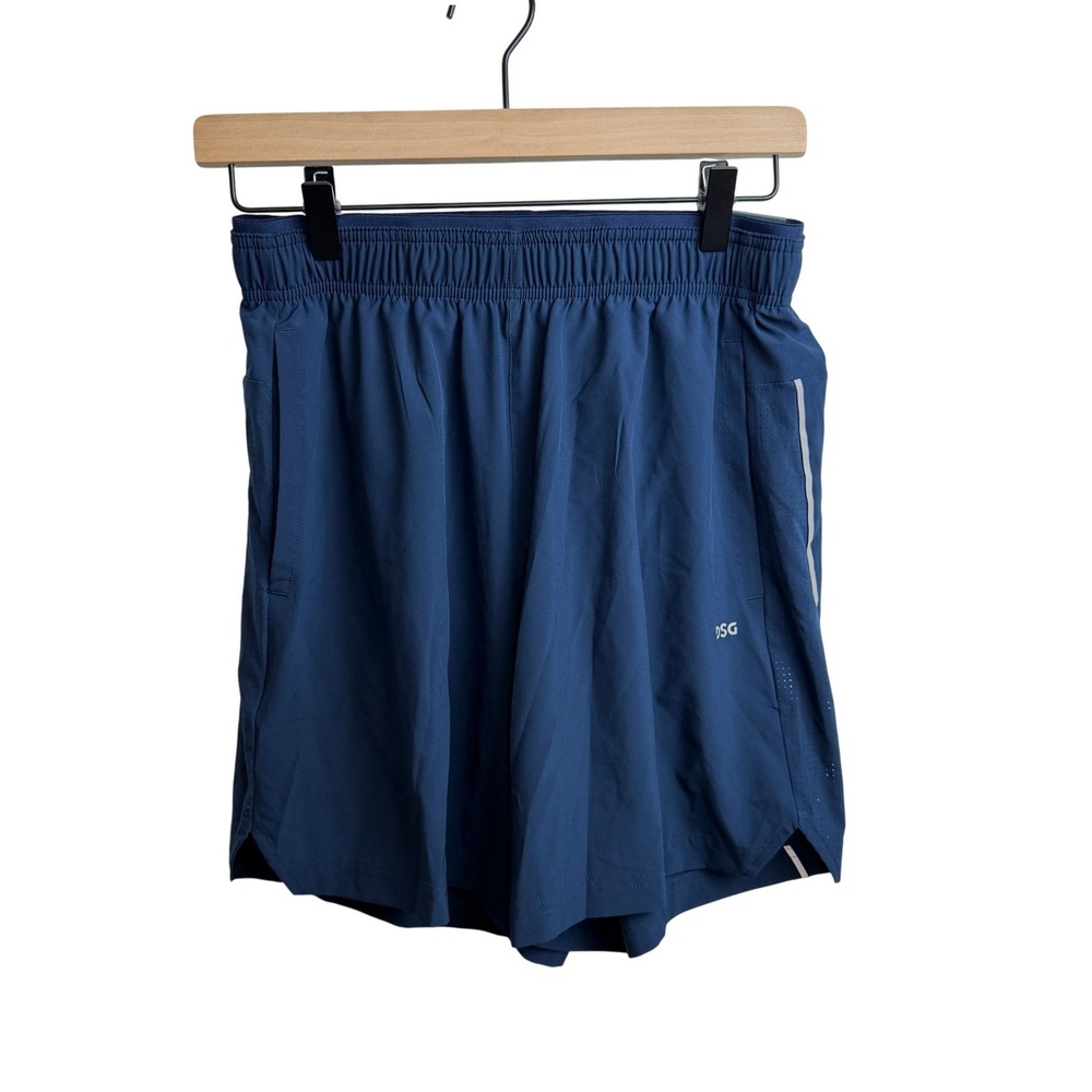 DSG Men 7" Stride Run Short S University Navy Blue Athletic Gym Training Running